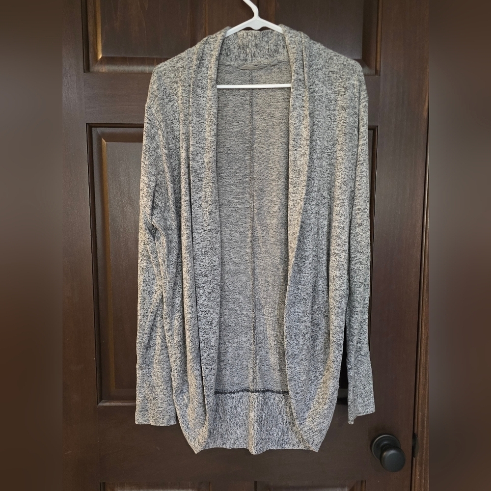 Athleta Women's Oversized XS Gray Open Cardigan Long Sleeve Sweater